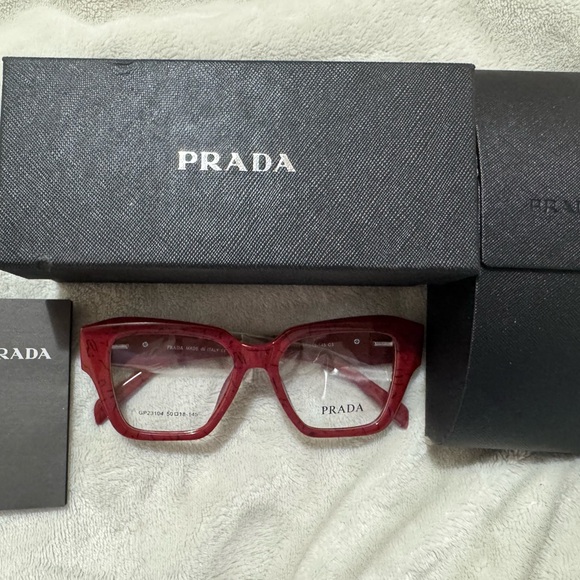 PRADA PR O9ZV Etruscan Marble Red
Eyeglasses Frame - Picture 1 of 5